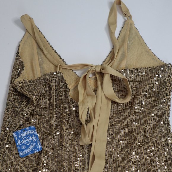 Free People Gold Rush Sequin Mini Dress Gold - Picture 10 of 13